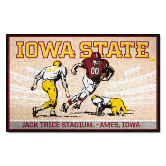 Iowa State Cyclones Starter Mat Accent Rug - 19in. x 30in. Ticket Stub Starter Mat - Iowa State