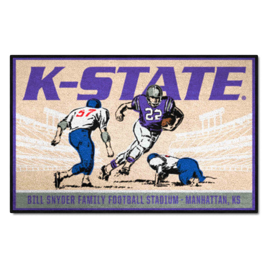 Kansas State Wildcats Starter Mat Accent Rug - 19in. x 30in. Ticket Stub Starter Mat - Kansas State