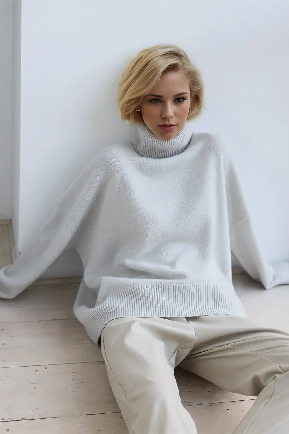Basic Bae Turtleneck Dropped Shoulder Long Sleeve Sweater - ShopBasicbae - Flyclothing LLC