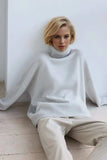 Basic Bae Turtleneck Dropped Shoulder Long Sleeve Sweater - Trendsi - Flyclothing LLC