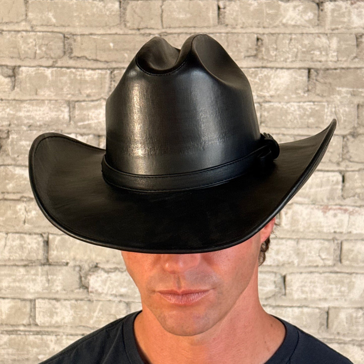 Rockmount Ranch Wear Full Grain Leather Hat in Cattleman Black - Rockmount Clothing - Flyclothing LLC