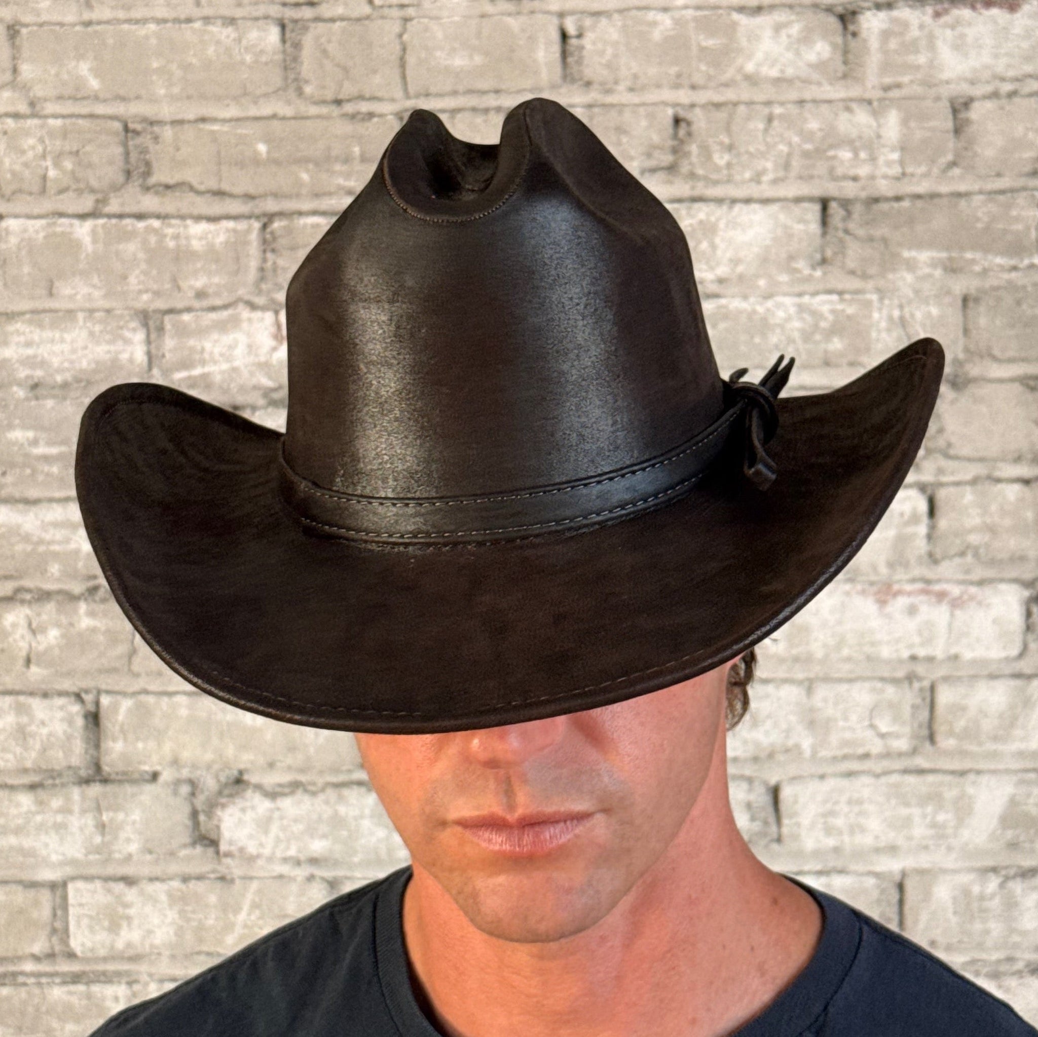 Rockmount Ranch Wear Full Grain Leather Hat in Cattleman Brown - Rockmount Clothing - Flyclothing LLC