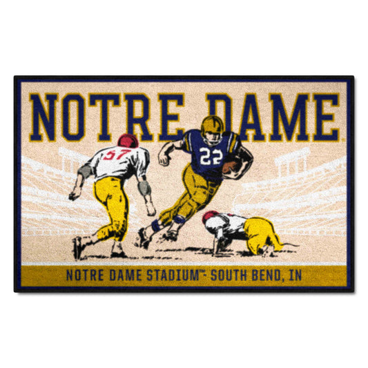 Notre Dame Fighting Irish Starter Mat Accent Rug - 19in. x 30in. Ticket Stub Starter Mat - Notre Dame