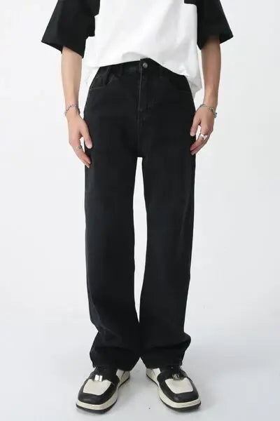 Baggy Jeans with Pockets - Trendsi - Flyclothing LLC
