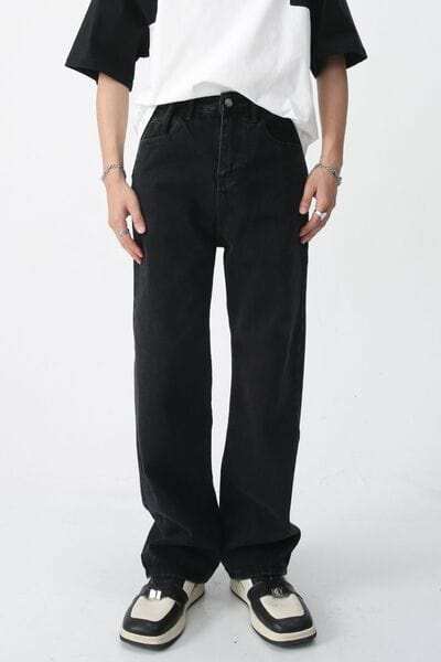 Baggy Jeans with Pockets - Trendsi - Flyclothing LLC