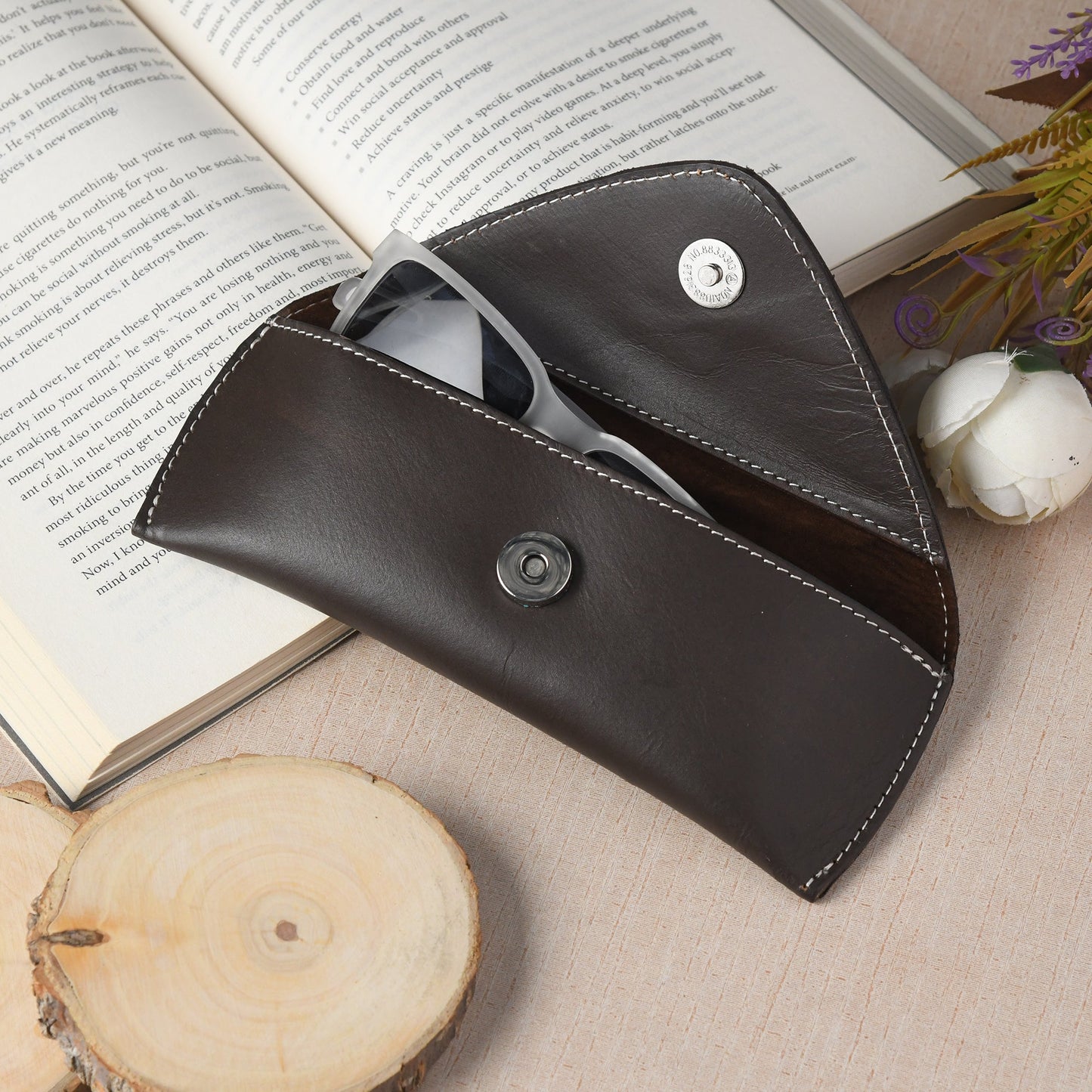 Brown Guard Leather Sunglass Case - Classy Leather Bags - Flyclothing LLC