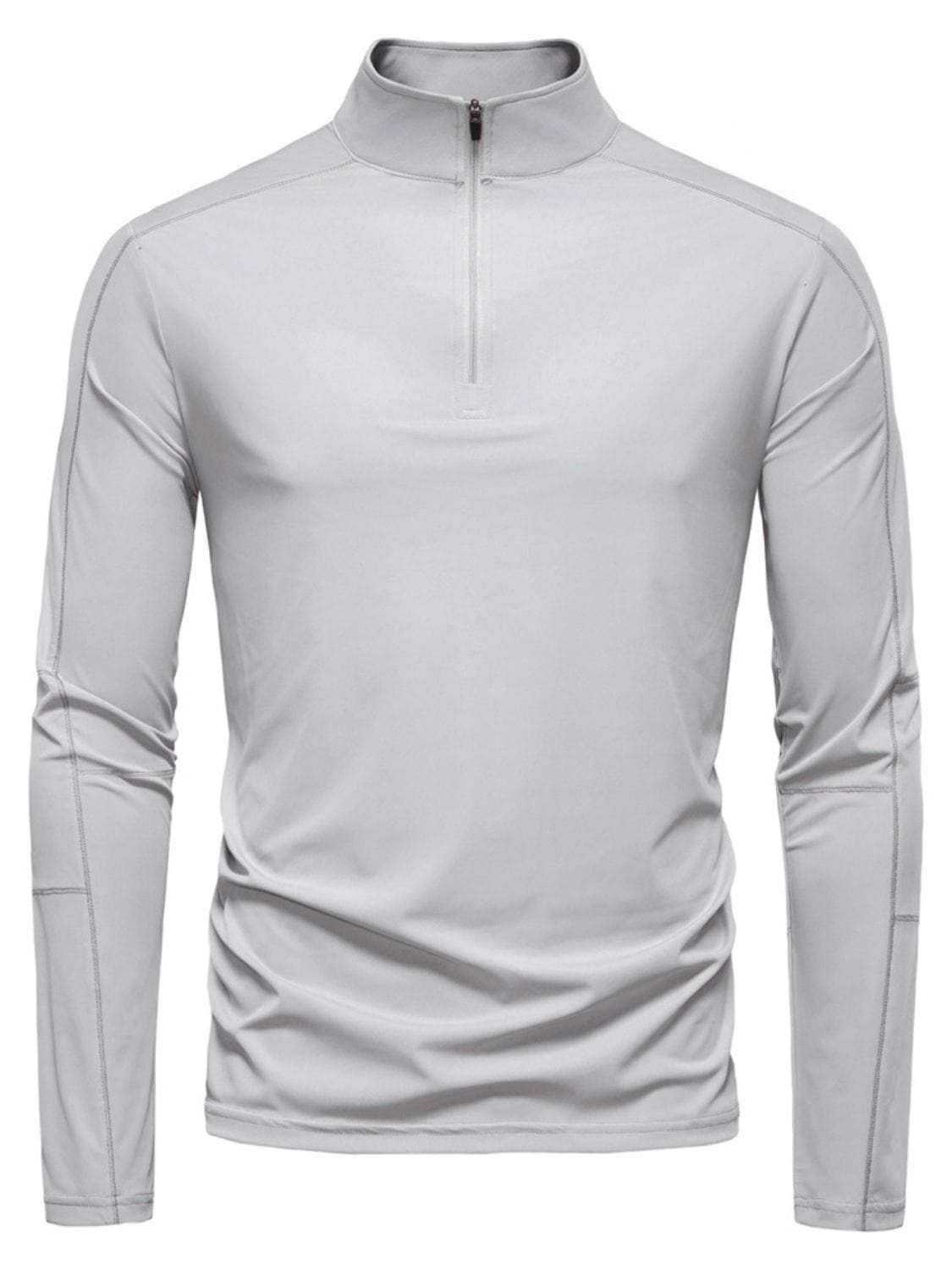 Men's Sun Protection Long Sleeve Half-Zip T-Shirt - Trendsi - Flyclothing LLC