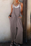 Corded Adjustable Straps Wide Leg Loose Overalls - Trendsi - Flyclothing LLC