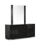 41" Black Mdf And Glass Mirror - Homeroots - Flyclothing LLC