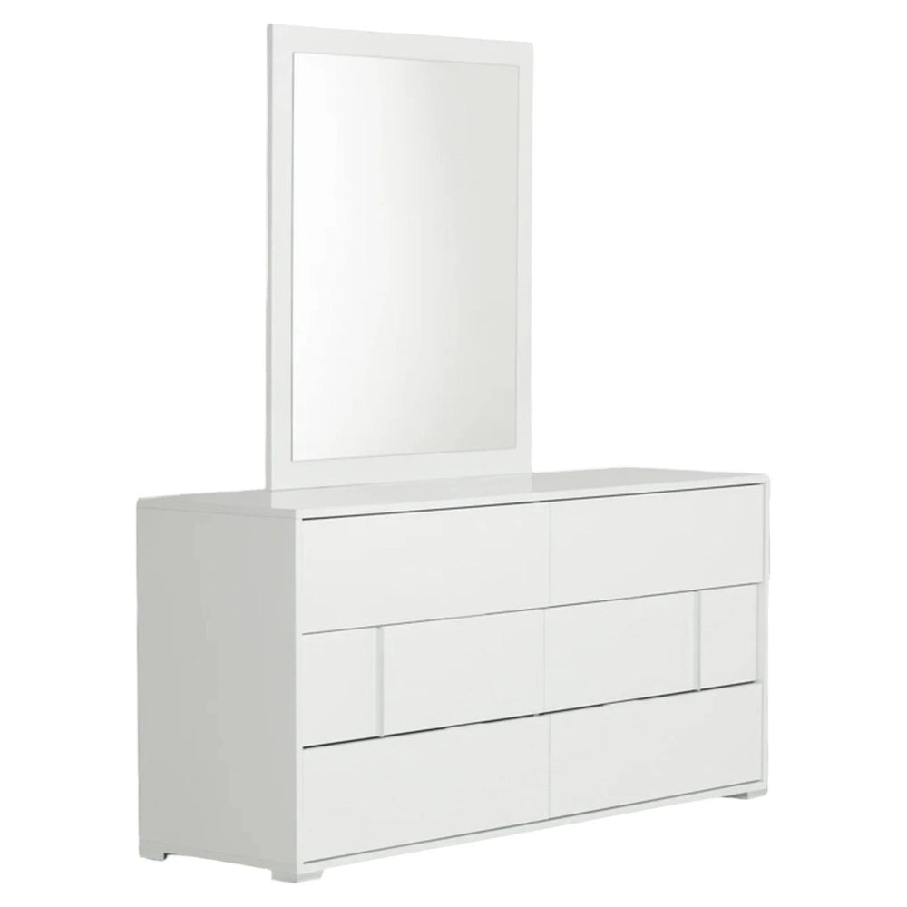 41" White Mdf And Glass Mirror - Homeroots - Flyclothing LLC
