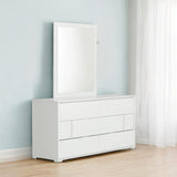 41" White Mdf And Glass Mirror - Homeroots