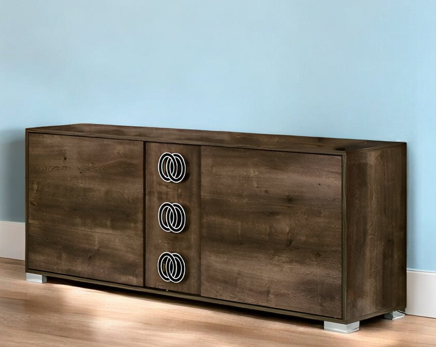 66" Brown Three Drawer Double Dresser - Homeroots - Flyclothing LLC