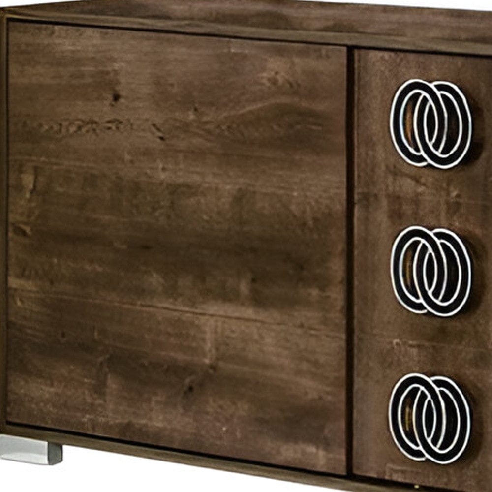66" Brown Three Drawer Double Dresser - Homeroots - Flyclothing LLC