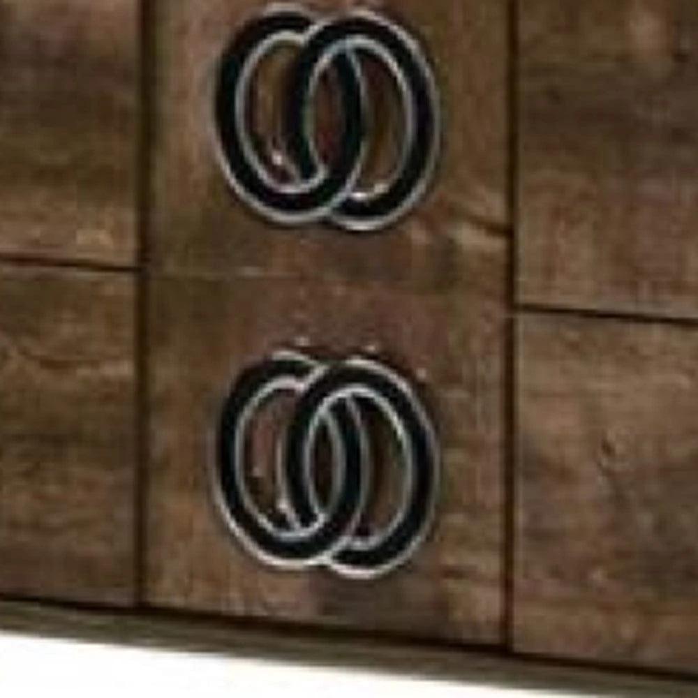 20" Mdf Veneer And Chrome Nightstand - Homeroots - Flyclothing LLC