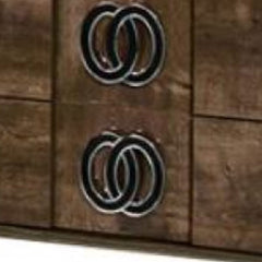 20" Mdf  Veneer  And Chrome Nightstand - Homeroots