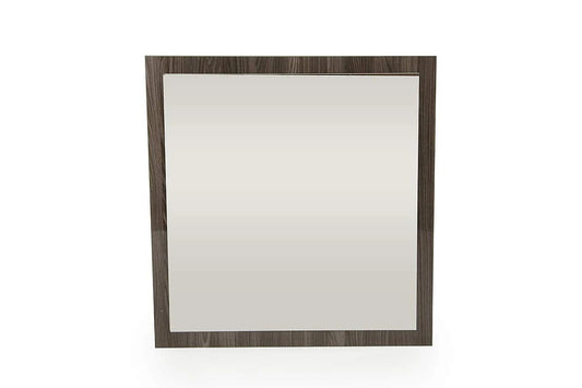 41" Grey Mdf  Veneer  And Glass Mirror - Homeroots