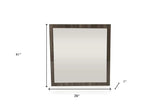 41" Grey Mdf  Veneer  And Glass Mirror - Homeroots