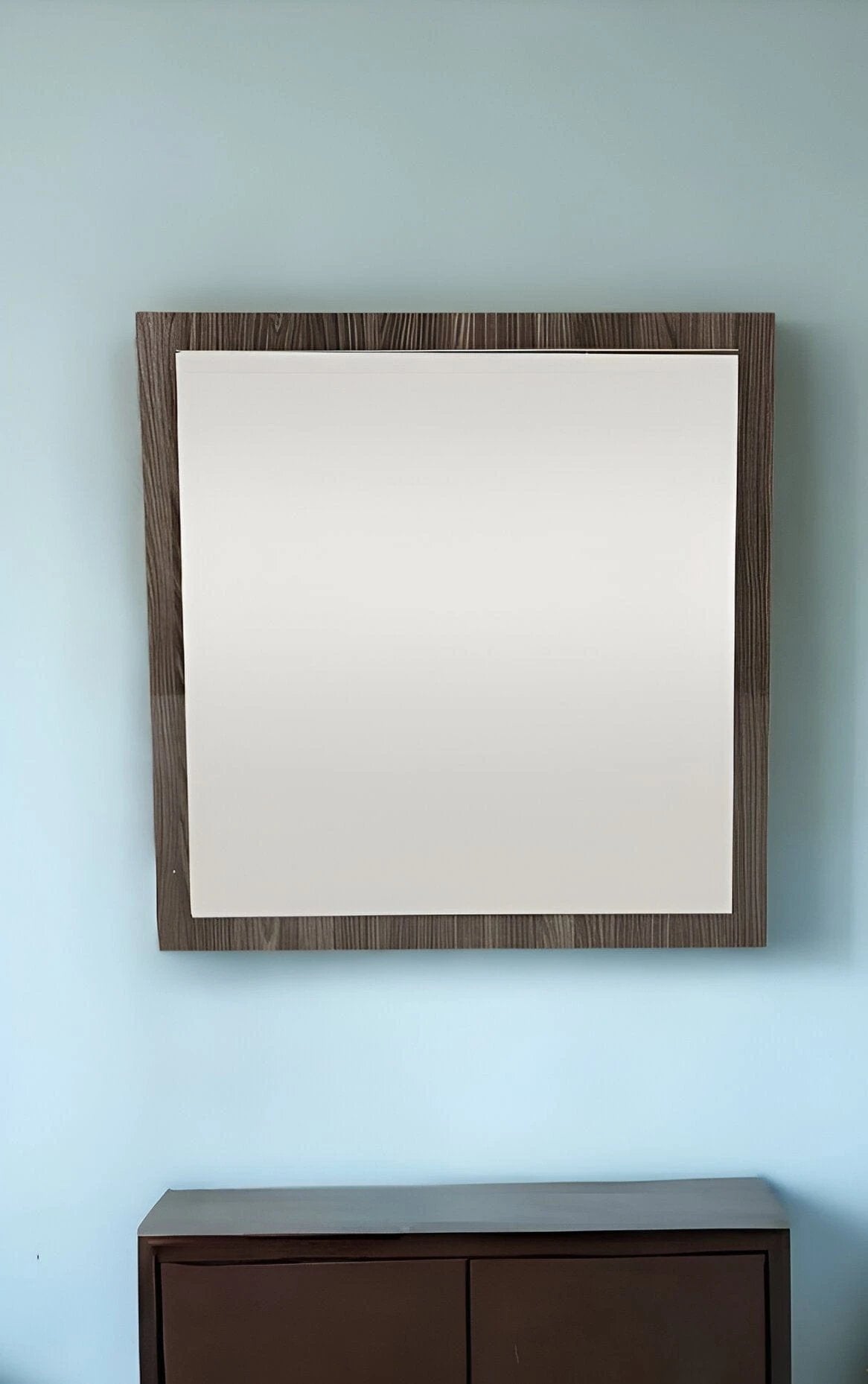 41" Grey Mdf Veneer And Glass Mirror - Homeroots - Flyclothing LLC