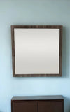 41" Grey Mdf  Veneer  And Glass Mirror - Homeroots
