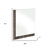 41" Ebony Framed Dresser Mirror - Homeroots
