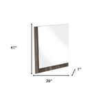 41" Gray Framed Dresser Mirror - Homeroots