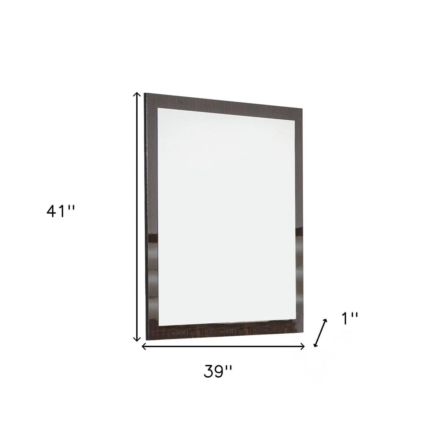 41" Ebony Framed Dresser Mirror - Homeroots - Flyclothing LLC
