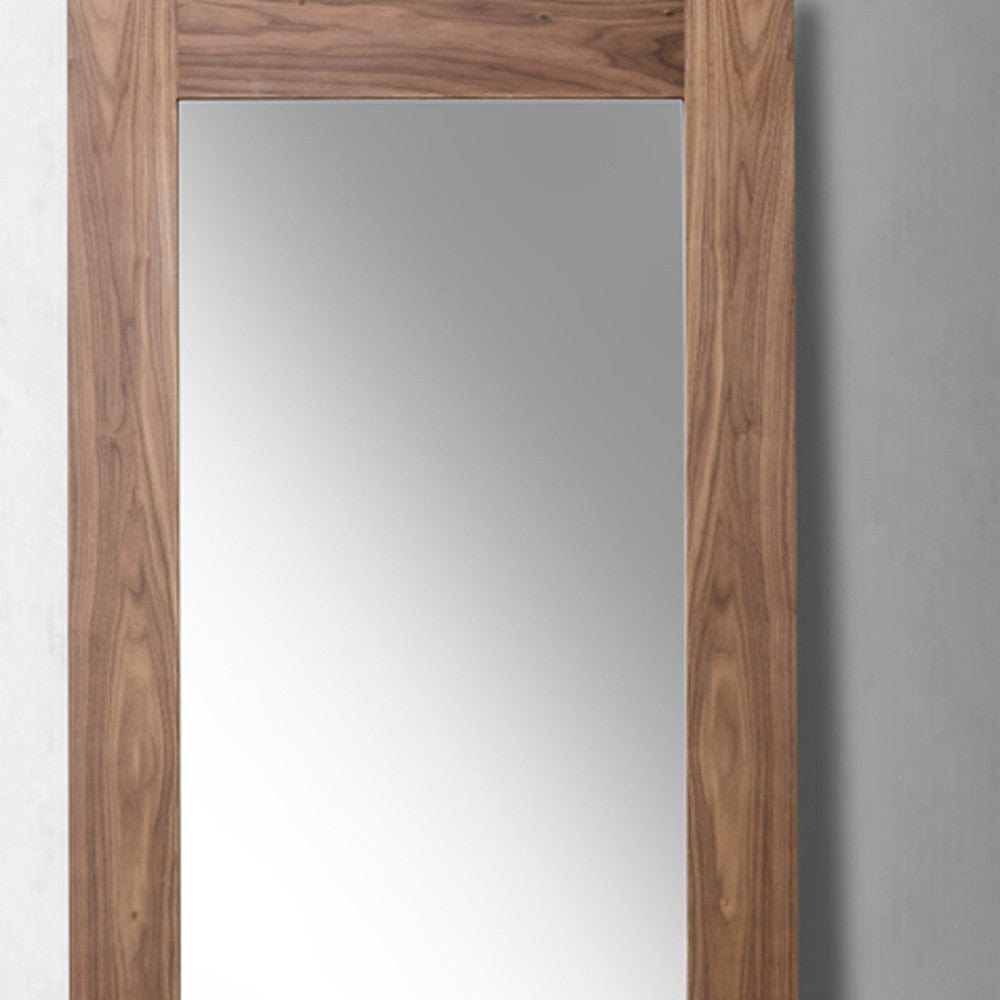 79" Brown Framed Full Length Hanging Mirror - Homeroots - Flyclothing LLC