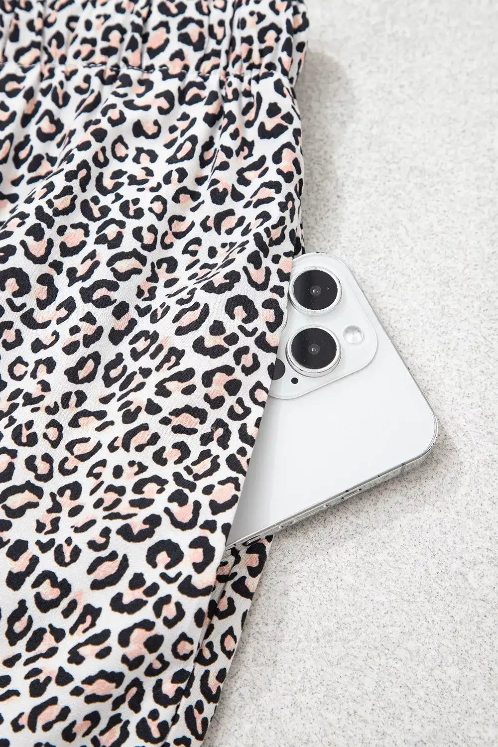 Leopard Print Bow Knot Patchwork Long Sleeve Lounge Set - Trendsi - Flyclothing LLC