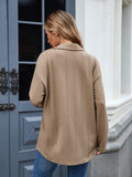 Button Down Long Sleeve Shirt - Trendsi