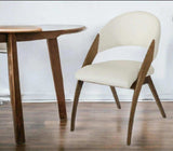 Set of Two Cream And Brown Upholstered Faux Leather Dining Side Chairs - Homeroots - Flyclothing LLC