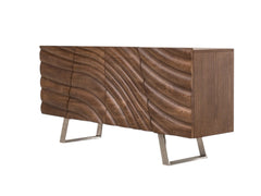 71" Natural Brown Solid Wood Sideboard - Homeroots