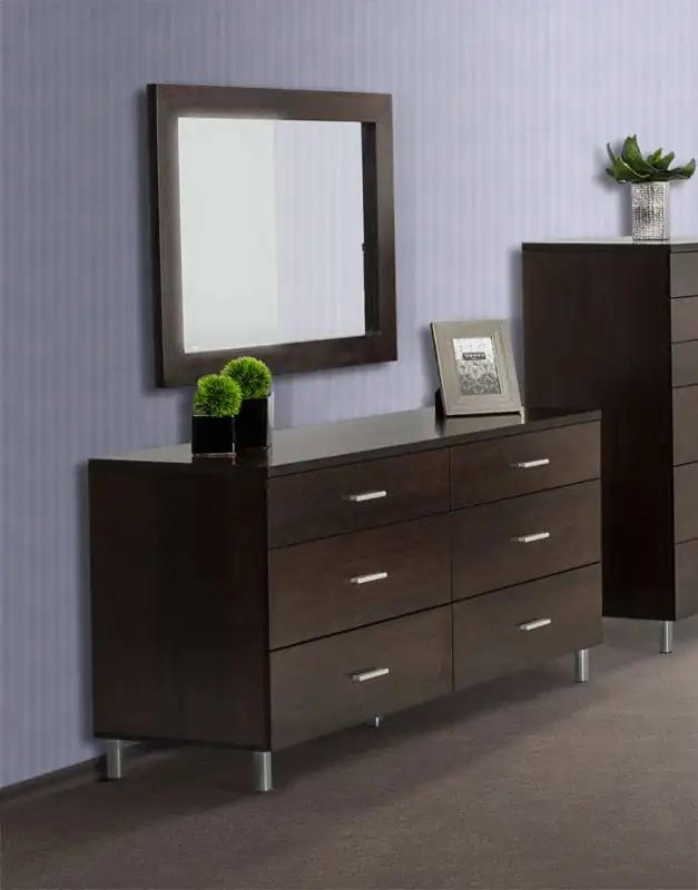 39" Wenge Mdf And Glass Mirror - Homeroots - Flyclothing LLC