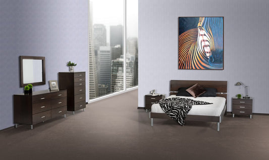 39" Wenge Mdf And Glass Mirror - Homeroots