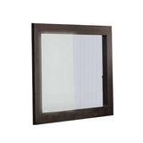 39" Wenge Mdf And Glass Mirror - Homeroots