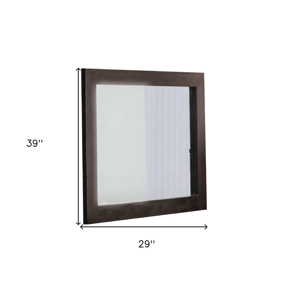 39" Wenge Mdf And Glass Mirror - Homeroots - Flyclothing LLC