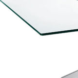 47" Clear And Silver Glass And Steel Coffee Table - Homeroots - Flyclothing LLC