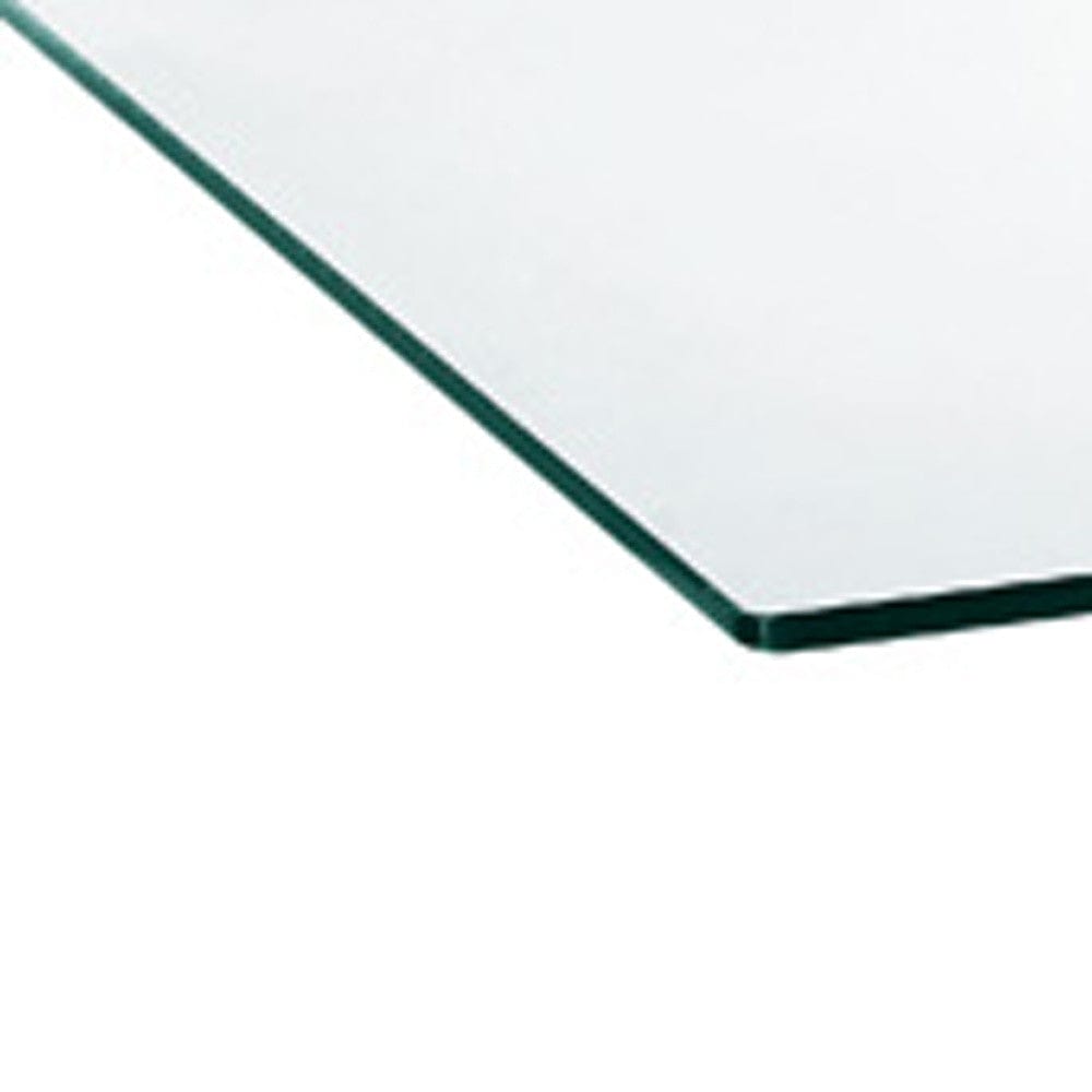 47" Clear And Silver Glass And Steel Coffee Table - Homeroots - Flyclothing LLC