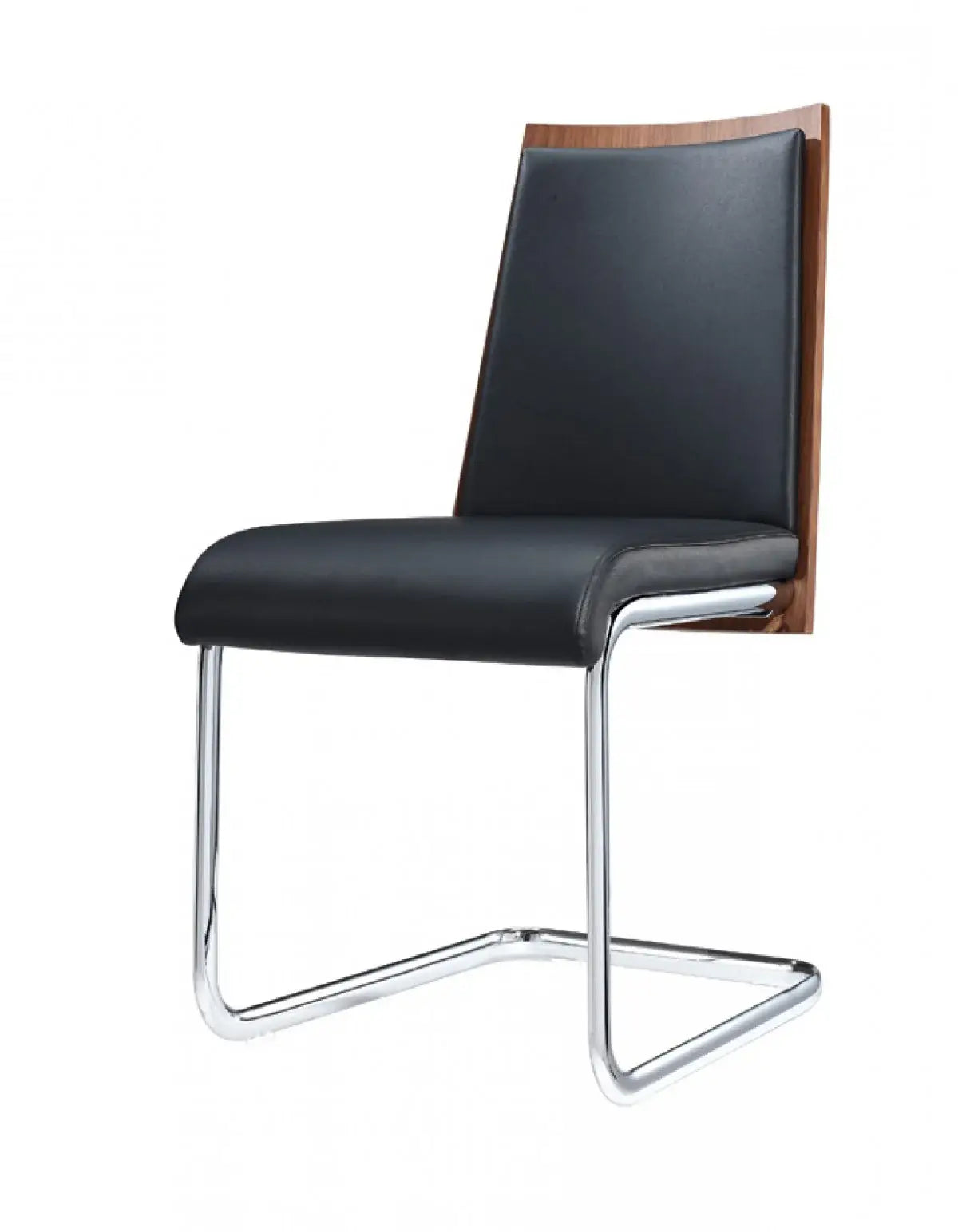 Set of Two Black And Silver Upholstered Faux Leather Dining Parsons Chairs - Homeroots - Flyclothing LLC