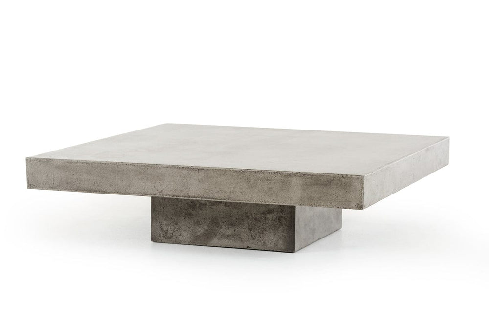43" Gray Concrete Modern Square Coffee Table - Homeroots - Flyclothing LLC