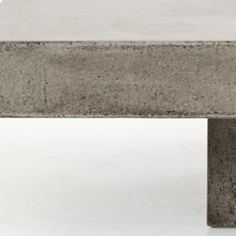 43" Gray Concrete Modern Square Coffee Table - Homeroots - Flyclothing LLC