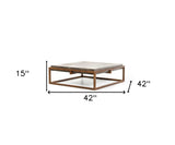 15" Concrete And Metal Coffee Table - Homeroots - Flyclothing LLC