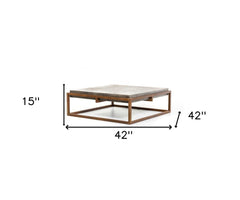 15" Concrete And Metal Coffee Table - Homeroots