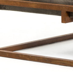 15" Concrete And Metal Coffee Table - Homeroots