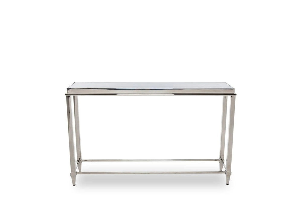 55" Silver Glass Frame Console Table - Homeroots - Flyclothing LLC