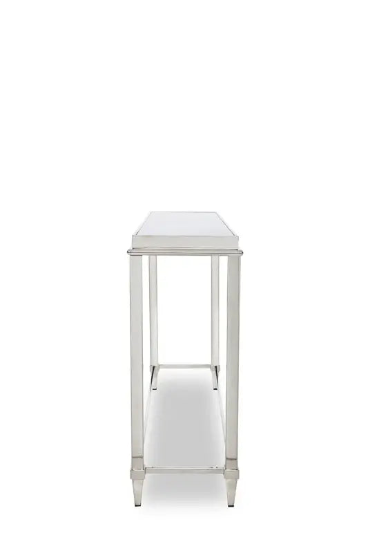 55" Silver Glass Frame Console Table - Homeroots - Flyclothing LLC