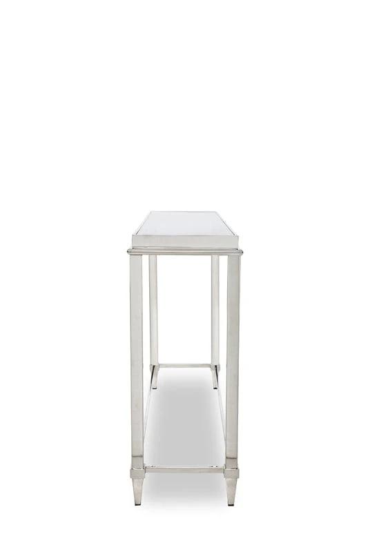 55" Silver Glass Frame Console Table - Homeroots - Flyclothing LLC
