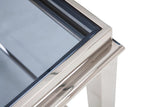 55" Silver Glass Frame Console Table - Homeroots - Flyclothing LLC