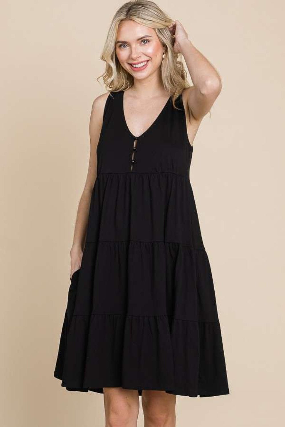 Culture Code Racerback Tiered Tank Dress - Trendsi
