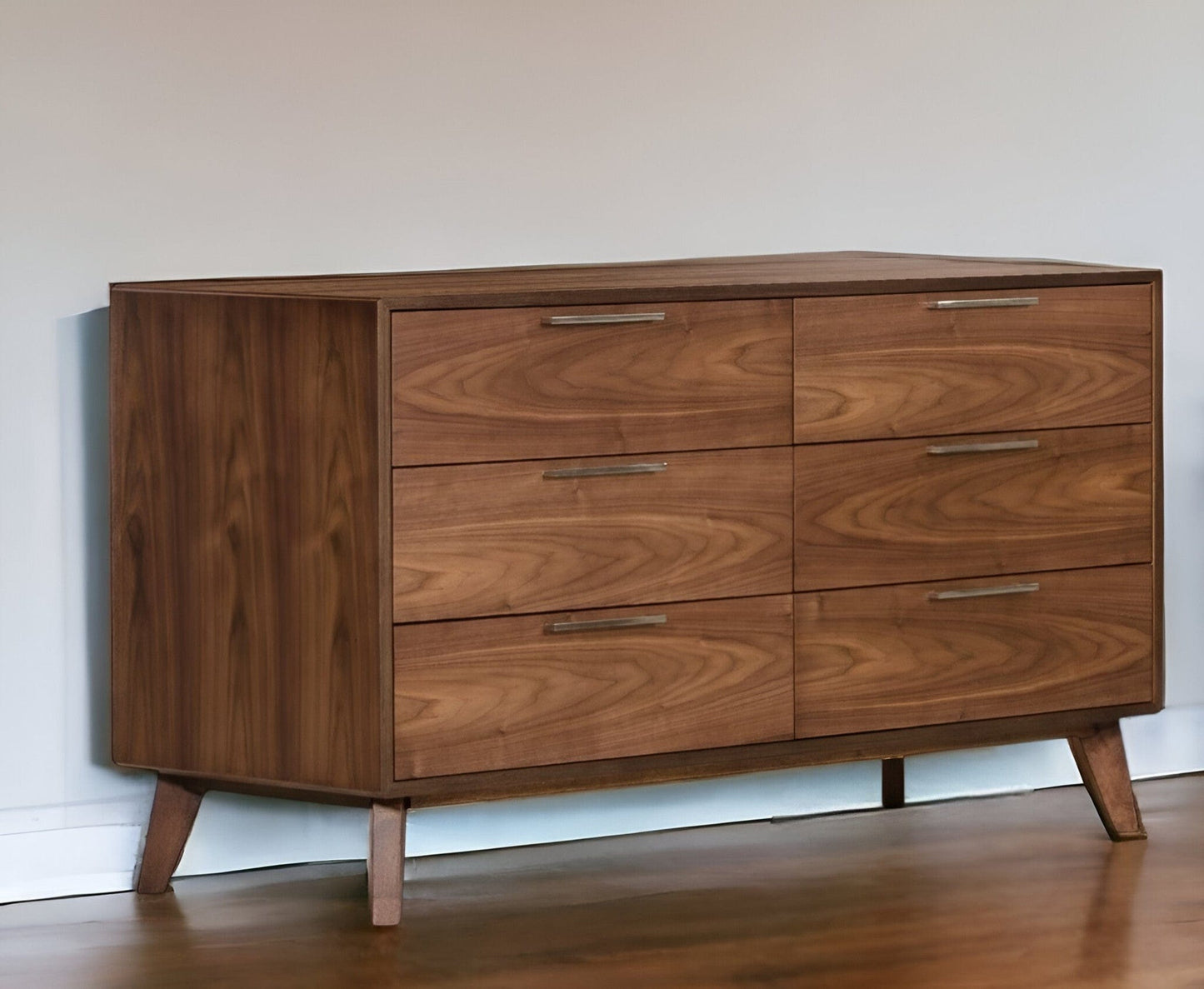 51" Brown Solid and Manufactured Wood Six Drawer Double Dresser - Homeroots - Flyclothing LLC