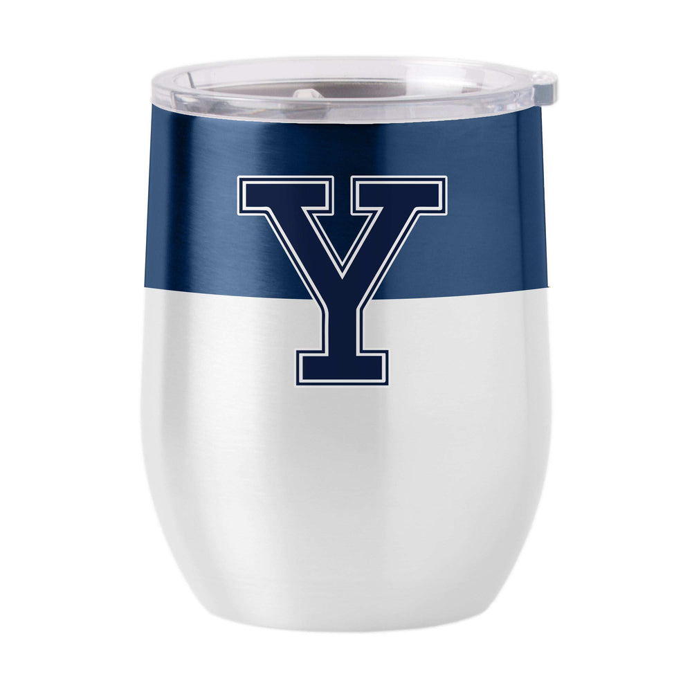 Yale 16oz Colorblock Stainless Curved Beverage - Logo Brands - Flyclothing LLC